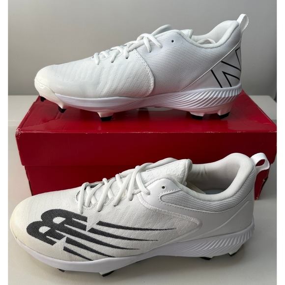 New Balance Fuel Cell 4040v6 Baseball Cleats White Black‎ PL4040W6 Mens 12.5 NWB main image 10